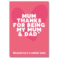 Dad is Useless Card